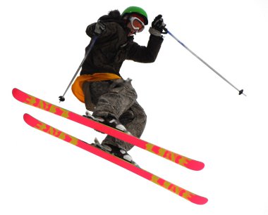 Skier jumping clipart