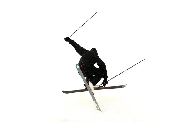 Freeskier springen — Stockfoto