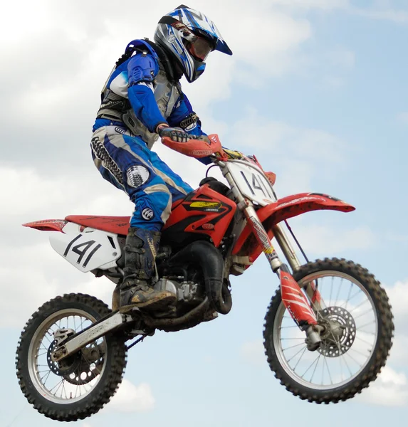 MX rider springen — Stockfoto
