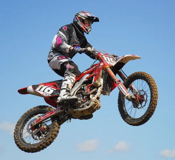 MX rider hoppning — Stockfoto