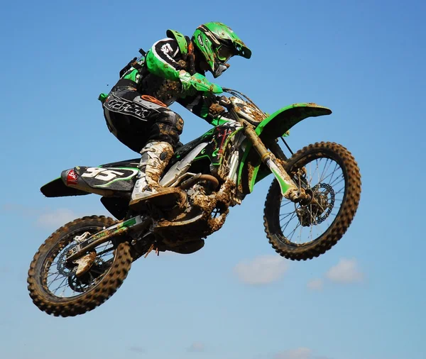 MX rider saltando — Fotografia de Stock