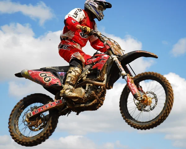 MX rider hoppning — Stockfoto