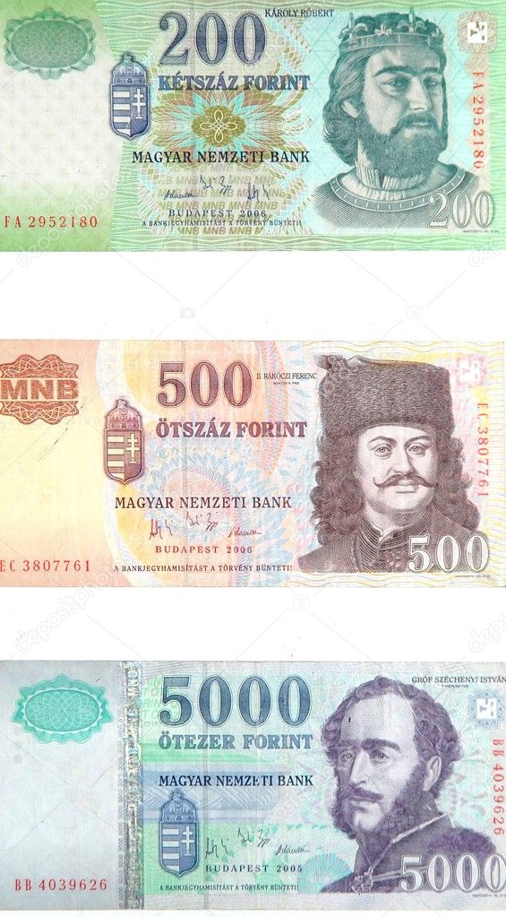 Different hungarian forints