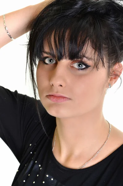 Mooie jonge vrouw maken make-up — Stockfoto