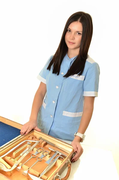 Медсестра або лікар ізольовані — стокове фото
