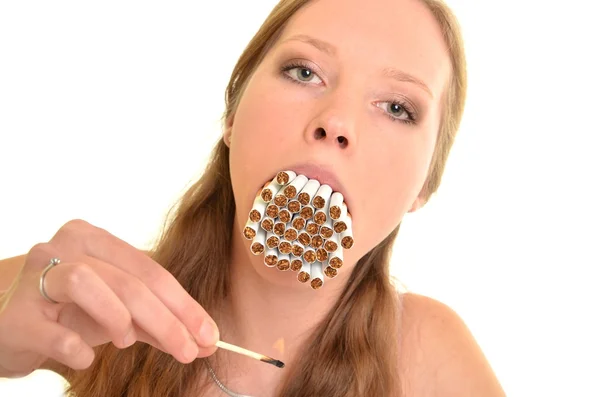 Mujer fumadora —  Fotos de Stock