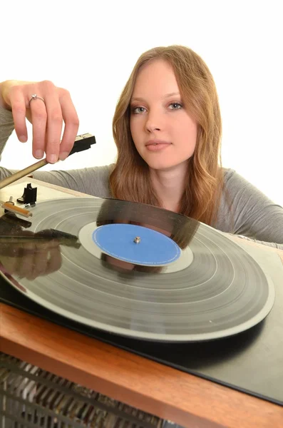 Sexy dj woman — Stock Photo, Image