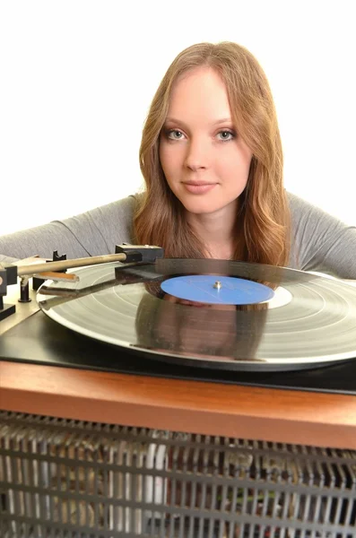 Sexy dj woman — Stock Photo, Image