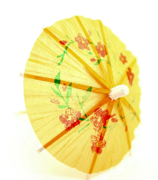 stock image Yellow cocktail umbrella