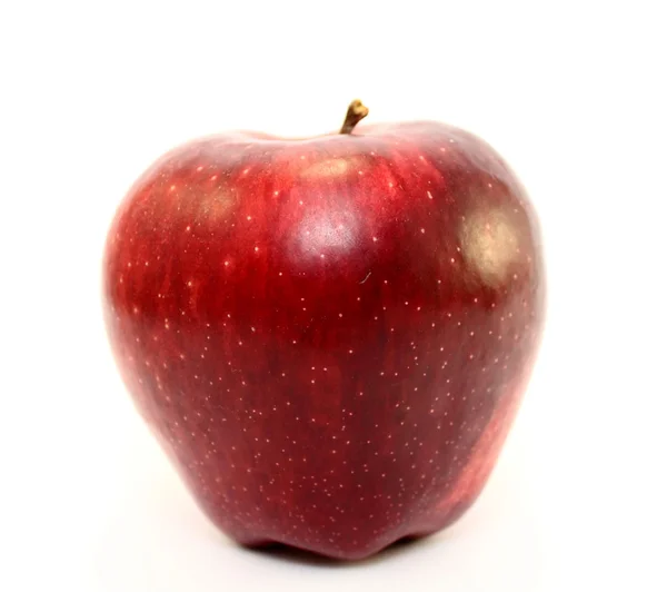 Juicy red apple on white background — Stockfoto