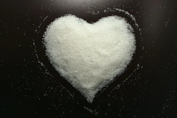 stock image Abstract heart from sugar grains