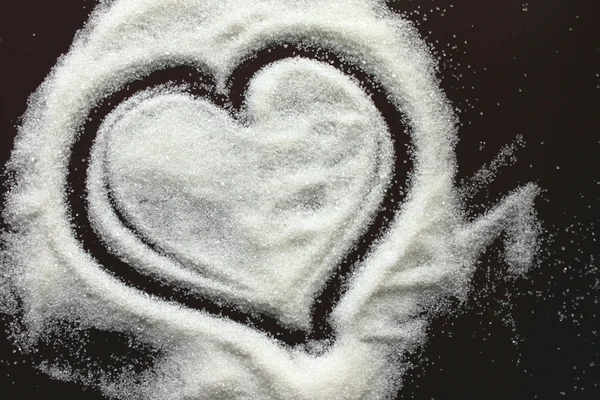 stock image Abstract heart from sugar grains