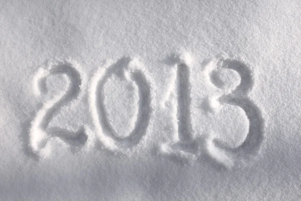 2013 escrito na neve — Fotografia de Stock