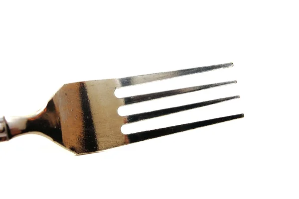 Iron fork on white background — Stock Photo, Image