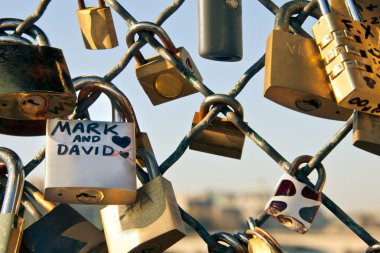 Padlock symbol of eternal love clipart