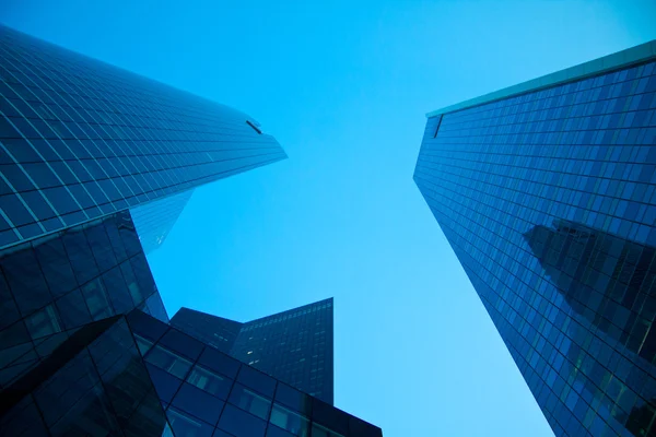 stock image Skyscrapers and blue sky view from below