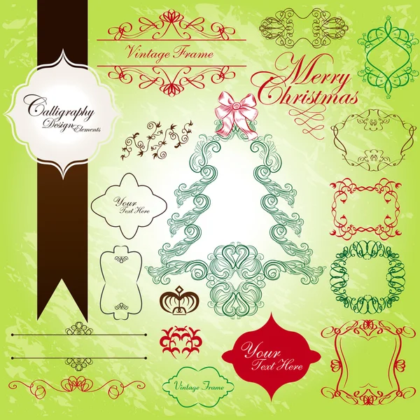 Vánoční kaligrafické design — Stockový vektor
