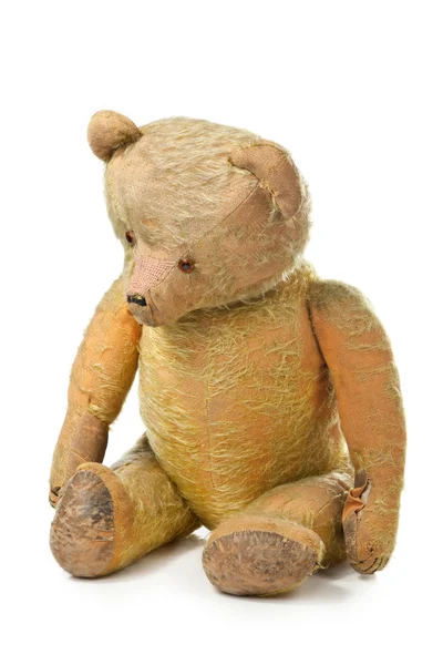Moving hundred years old teddy bear — Stock Photo, Image