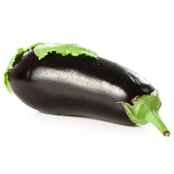 stock image Eggplant decorated with lettuce