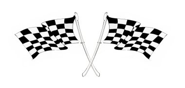 Checkered racing flag clipart