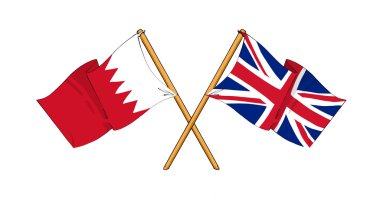 United Kingdom and Bahrain alliance and friendship clipart