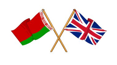 United Kingdom and Belarus alliance and friendship clipart