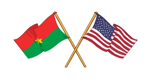 America and Burkina Faso - alliance and friendship — Stock Photo, Image