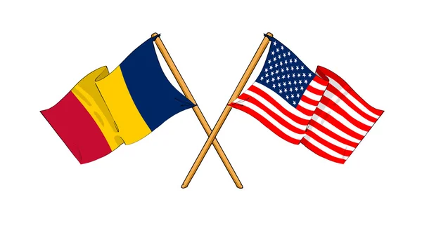 America and Chad alliance and friendship — Stock Photo, Image