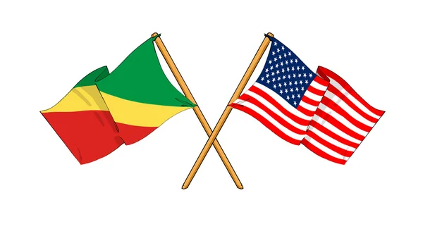 América y la República del Congo alianza y amistad —  Fotos de Stock