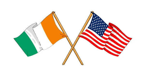 America and Ivory Coast alliance and friendship — Stock Photo, Image