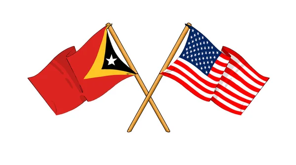 Ameryka i Wschodnim Timorze Sojuszu i przyjaźń — Zdjęcie stockowe