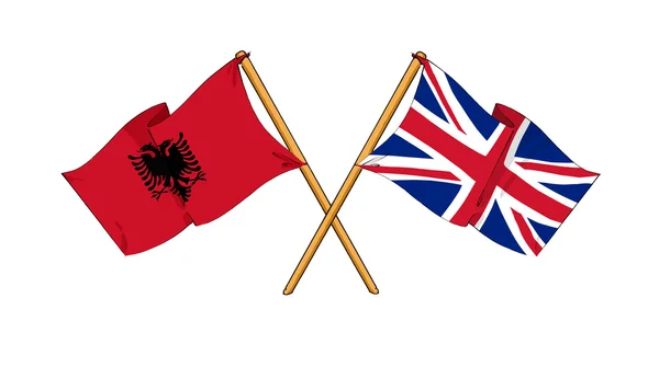 영국 그리고 알바니아 연립 및 친교 — 스톡 사진