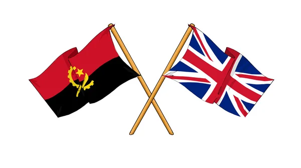 United Kingdom and Angola alliance and friendship — Stock Photo, Image