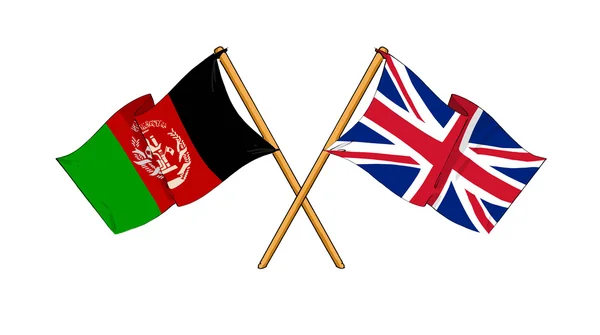 United Kingdom and Afghanistan alliance and friendship — Stock Photo, Image