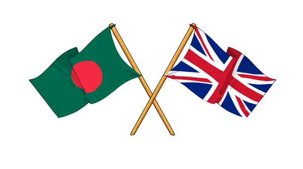 Royaume-Uni et Bangladesh - alliance et amitié — Photo