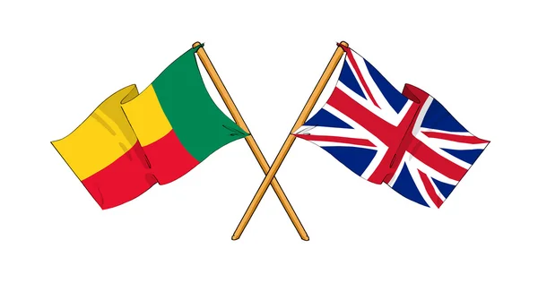 United Kingdom and Benin alliance and friendship — Stock Photo, Image