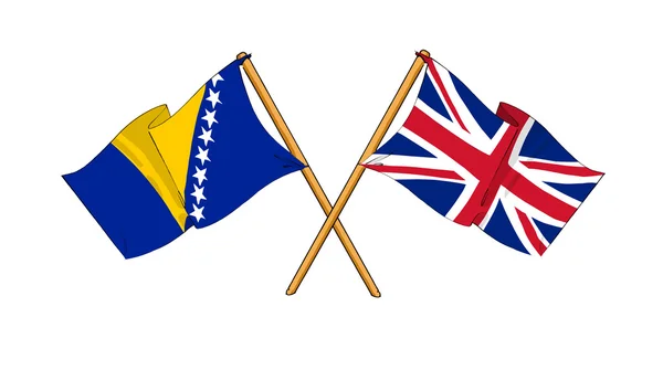 Ηνωμένο Βασίλειο και η Βοσνία και Ερζεγοβίνη - Συμμαχία και τους φίλους — Φωτογραφία Αρχείου