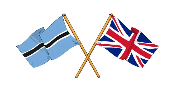 Regno Unito e Botswana - alleanza e amicizia — Foto Stock