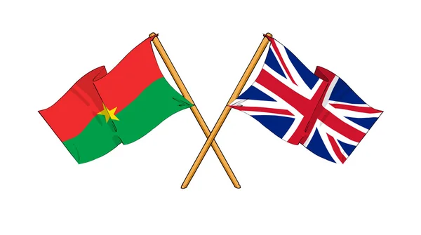 Reino Unido e Burkina Faso - aliança e amizade — Fotografia de Stock