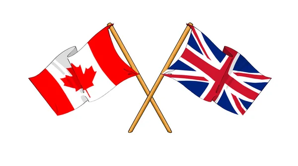 United Kingdom and Canada alliance and friendship — Stock Photo, Image