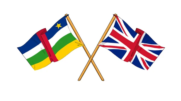 United Kingdom and Central African Republic alliance and friends — Stock Photo, Image