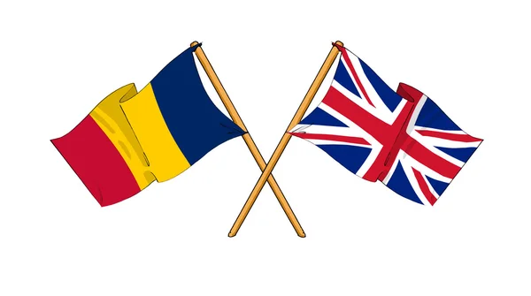 Storbritannien och Tchad alliansen och vänskap — Stockfoto
