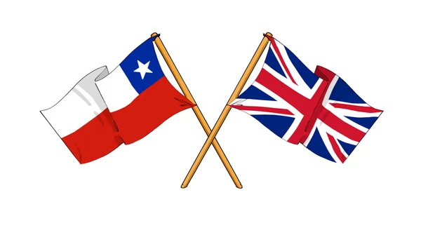 Reino Unido e Chile aliança e amizade — Fotografia de Stock