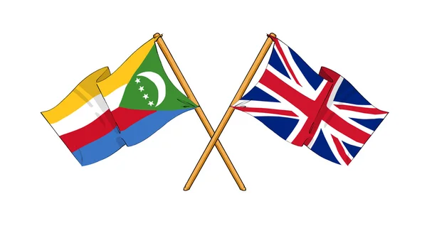 United Kingdom and Comoros alliance and friendship — Stock Photo, Image