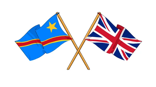 Reino Unido e República Democrática do Congo aliança e — Fotografia de Stock