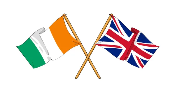 Ivory Coast and United Kingdom alliance and friendship — Stock Photo, Image