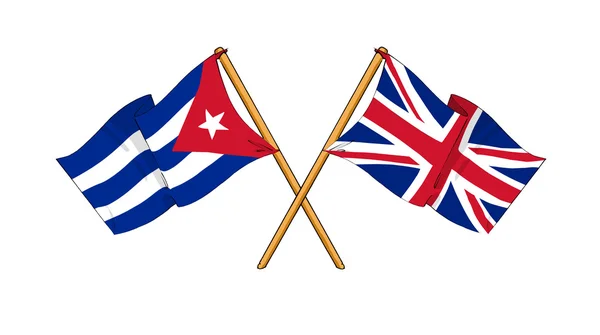 Royaume-Uni et Cuba alliance et amitié — Photo