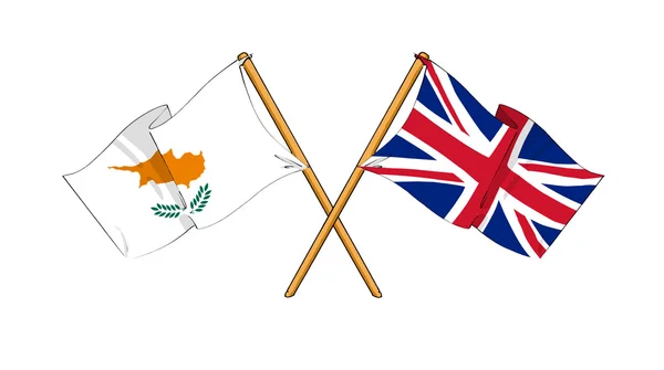United Kingdom and Cyprus alliance and friendship — Stock Photo, Image