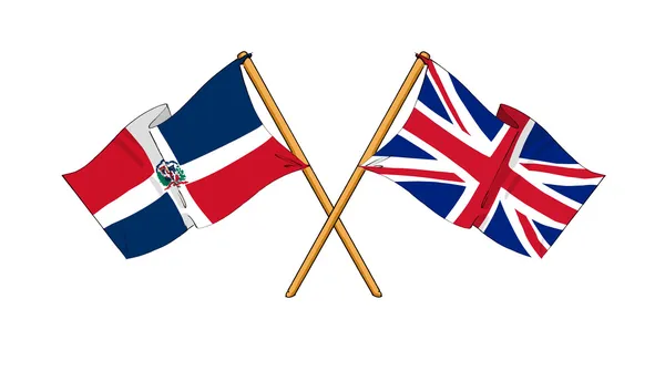 Vereinigtes Königreich und Dominikanische Republik Allianz und Freundschaft — Stockfoto