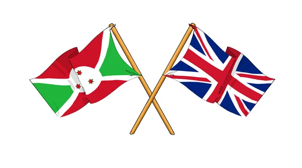 United Kingdom and Burundi alliance and friendship — Stock Photo, Image